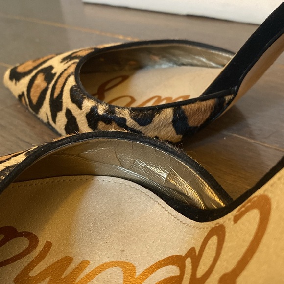 Sam Edelman Leopard Print Calf-Hair Leather Heels - Picture 8 of 8
